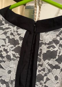 Beautiful Black Nd White Net Dres🖤🤍