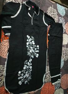 Black Kurta Pant Set