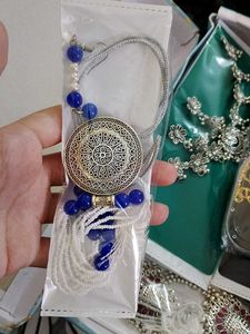 Boho Beaded Medallion Necklace