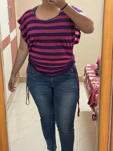 Sheer Striped Top