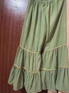 Elegant Green Sharara set,fit M to XL