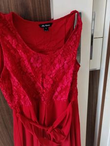 The Vanca Beautiful Red Dress Knee Length