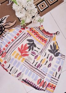 Stripped Pretty Printed Floral Top
