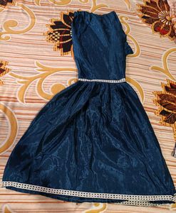 Teal Colored Garara Kurti Set