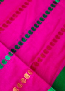 Beautiful Rose Colour Cotton Silk Saree