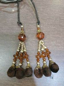 Copper Blouse Dangler With Same Color Strings