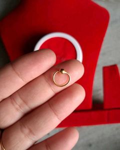 Gold Nose Ring with Ball