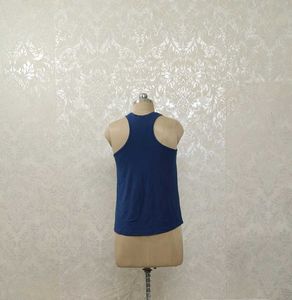 Blue Sleeveless Tank Top