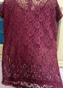 Maroon Lace Top❤️