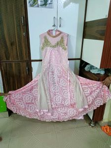 beautiful baby pink kurta/gown