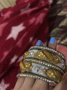 Elegant Gold &amp; Silver Bangle Set