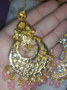 Pink Jhumka Set