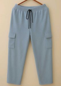 Light Blue Corduroy Cargo Pants