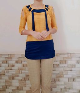 combo Stylish Cut Out Shoulder Top