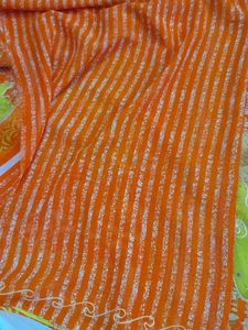 Orange Floral Saree