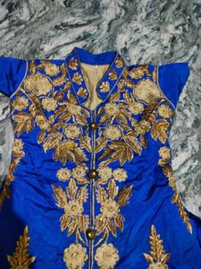 Royal Blue Embroidered Kurti