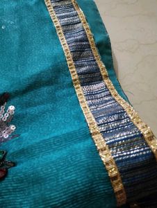 Sea Green Color Saree