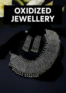 Oxidized Silver Necklace Set