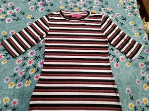 Striped Bodycon Midi Dress