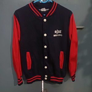 ❤️Rise Varsity Jacket - Red & Navy