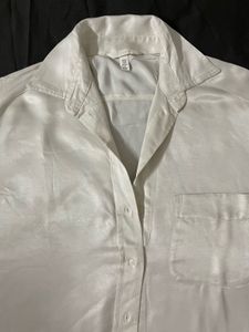 H&amp;M Oversized Satin Shirt
