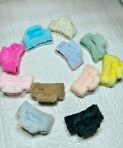 Fuzzy Hair Claw Clips