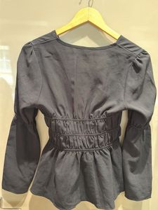 Chic Black Peplum Top