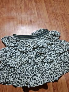 y2k Animal Print Tiered Skirt