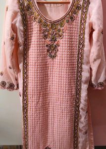 Beautiful Crystal Stone Pink Dress