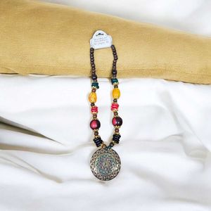 Handcrafted Multicolour Necklace Set.