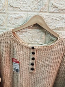 Cozy Knit Button Detail Top🎗️🌷