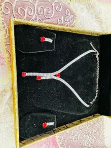 AD Red Stone Jewellery Set❤️