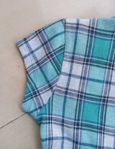 Plaid Top with Collar