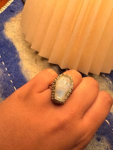 Coffin Moonstone Ring