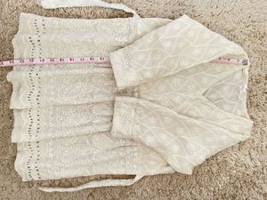 White Embroidered Short Kurti