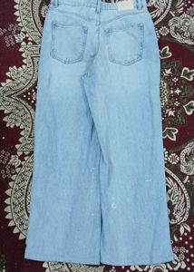 zara Wide Leg Denim Jeans