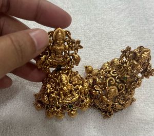 Anti Tarnish Nakshi Temple Earring Set