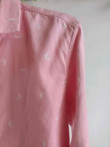 Pink Patterned Casual Shirt