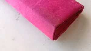 Barbie Hot Pink Braided Ribbon Clutch with Strap