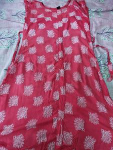 Red Printed Kurta