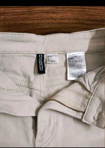Beige Wide Leg Jeans
