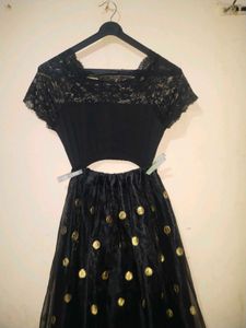 Elegant Black Lace Dress size S
