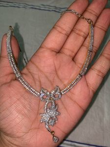 Gold Plated Diamond Necklace Set