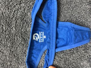 Blue Cotton Thong