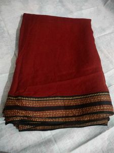 Elegant Maroon Saree