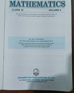 Mathematics Class XI Vol 2