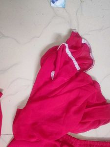 Red Embroidered Kurta Set