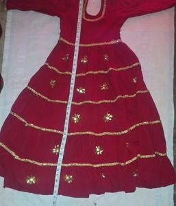 Elegant Red Ethnic Dress