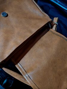 Vintage Brown Leather Shoulder Bag