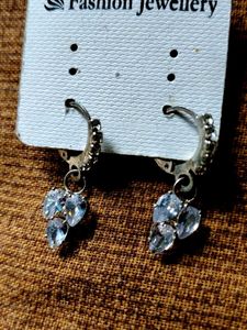 Sparkling Silver Drop Earrings